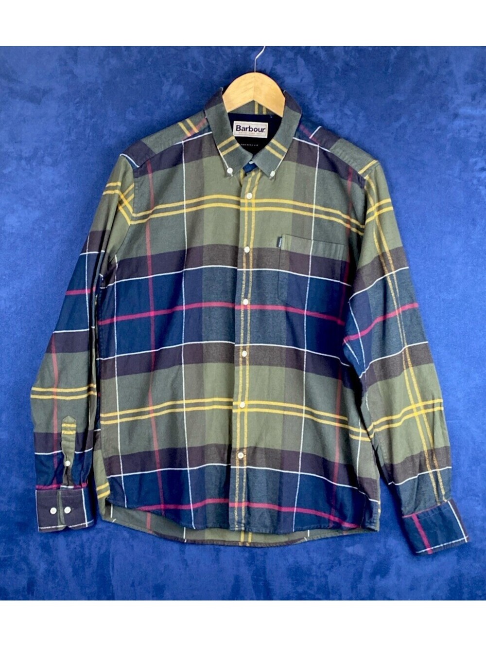 Barbour Edderton Button Down Tartan Check Sz. US- M , UK -L Cotton Shirt Plaid